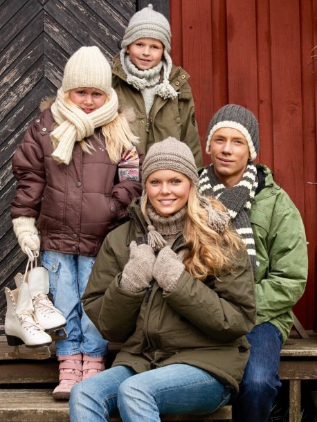 Hats, scarves, fleece polos and mittens