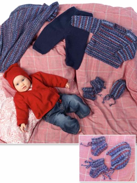 Plain knitted baby set