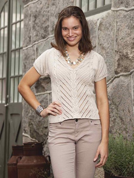 Lace-knit jumper