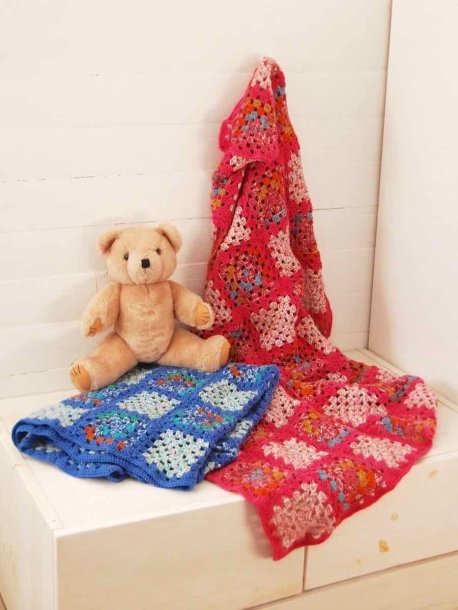 Crochet blanket in granny squares