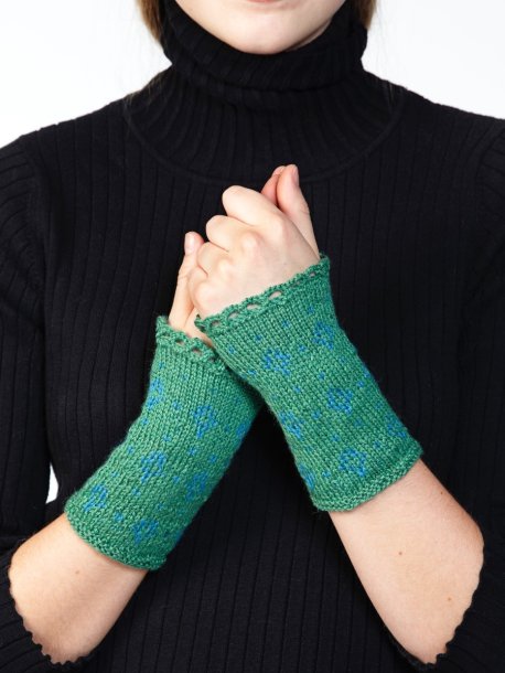 Patterned, lace and crocheted wrist warmers