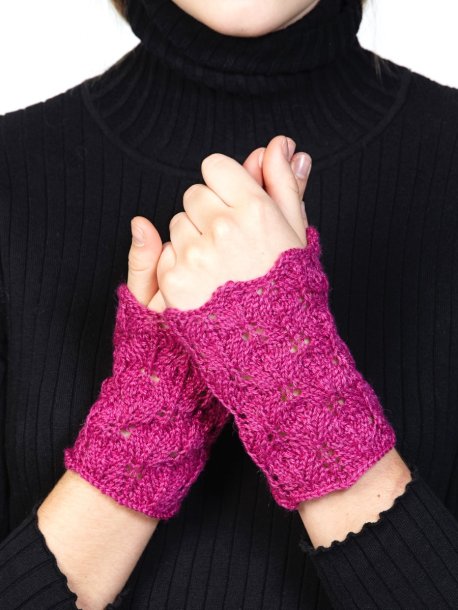 Patterned, lace and crocheted wrist warmers