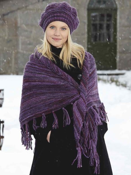 Garter stitch hat and scarf