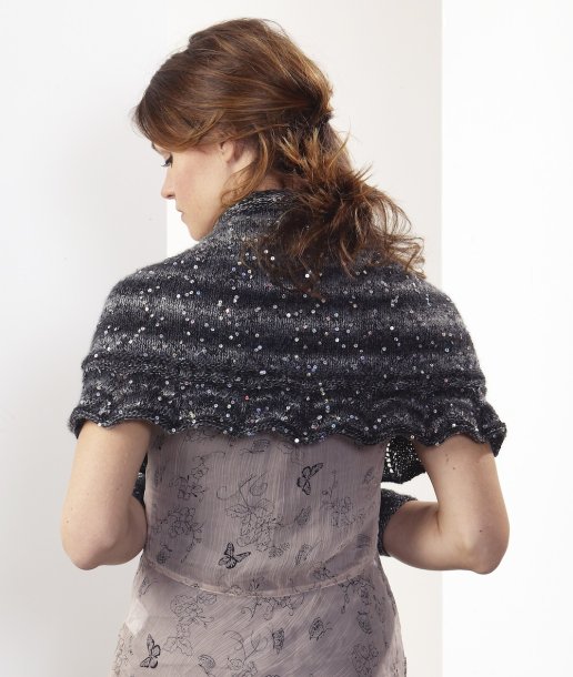 Shawl and wrist warmer
