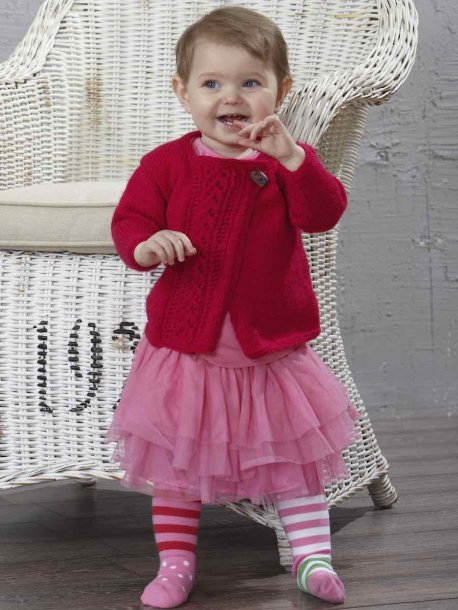 Wrap cardigan with lace trim