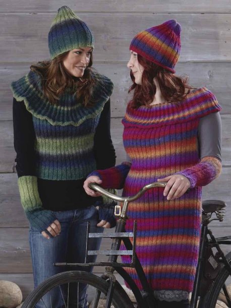 Elasticated tunic, top, hat and wrist warmers