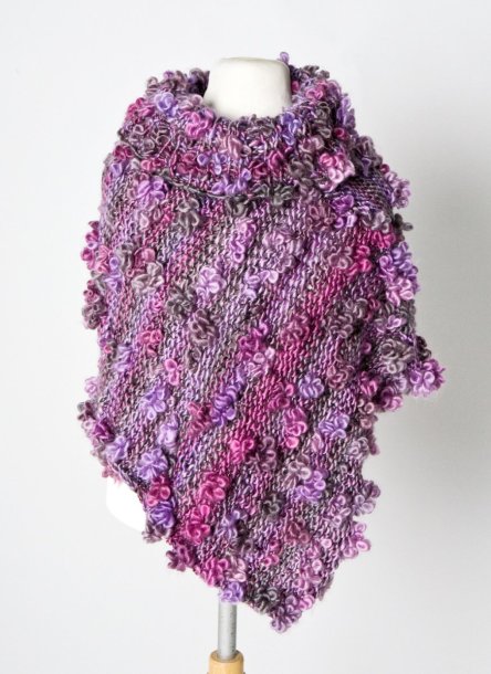 Poncho with buttons