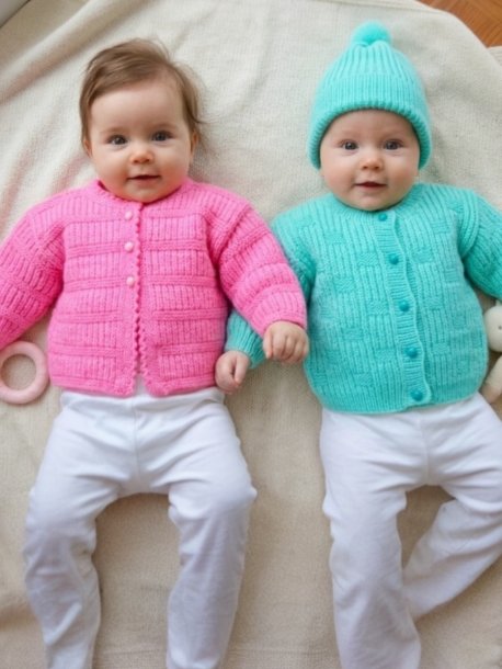 Children's cardigans with hats