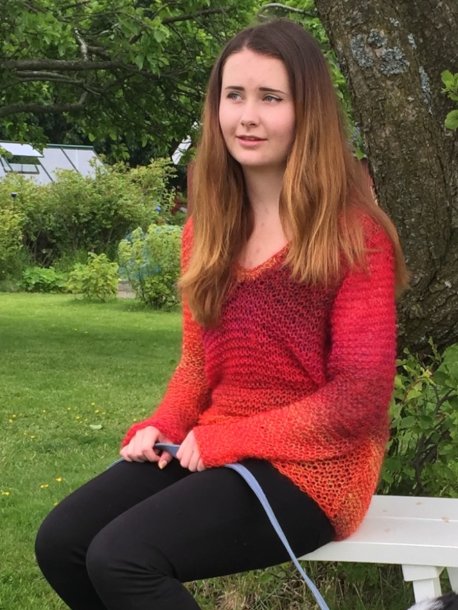 Garter stitch sweater