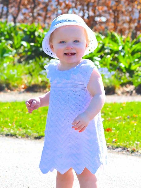 Crochet dress and hat