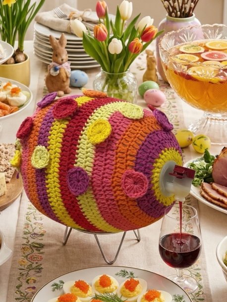 Easter eggs for wine bags
