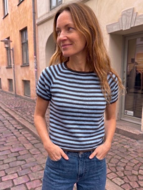 Striped raglan top