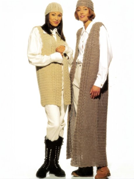 Crochet vests and hats
