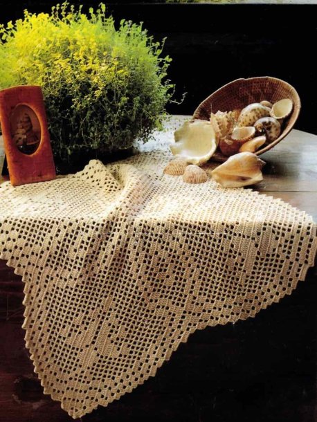 Tablecloth with 4 capes