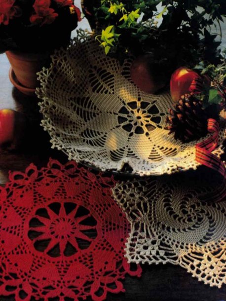 Tablecloth with swirl - Knitting patterns &amp; Crochet patterns - Marks &amp; Kattens