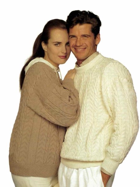 Women's and men's sweater in structure