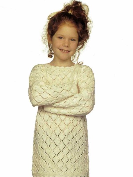 Lace-knit sweater