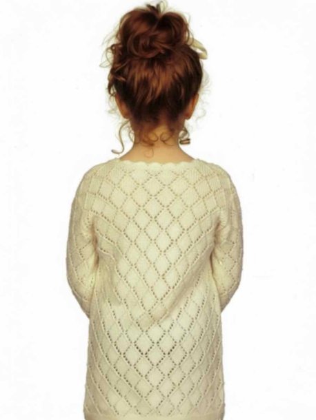 Lace-knit sweater