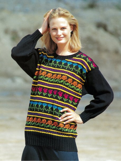 Sweater with flowers