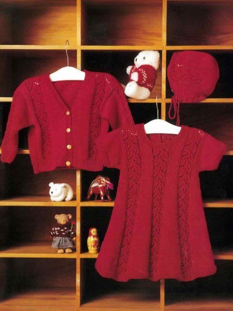 Cardigan, dress and hat
