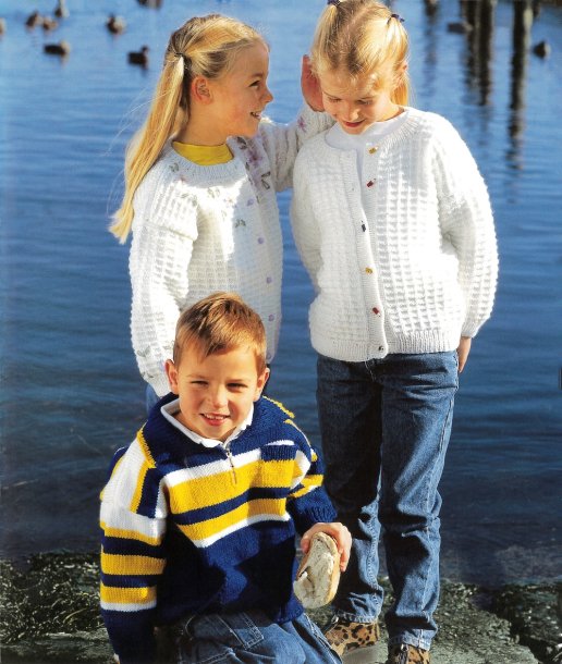 Girls' cardigan with or without flowers